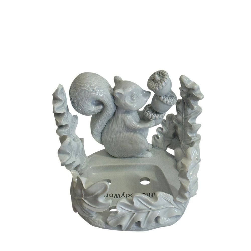 Bath And Body Works White Squirrel Acorn‎ Foam Soap Holder Woodland Cabin NWT